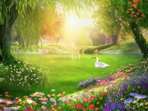 春意盎然，成语中的美好时节画卷
