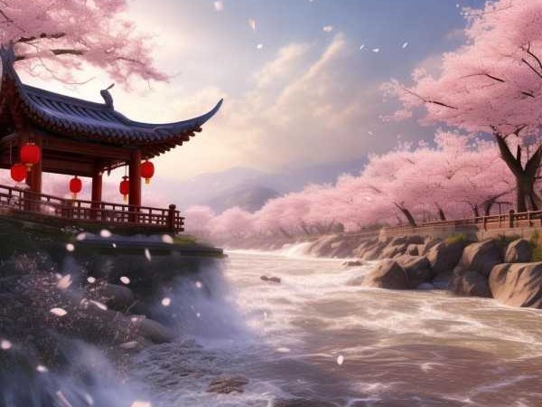 来字成语，春潮涌动，古韵生辉